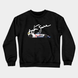 Ayrton Senna's Toleman 183 Illustration with signature Crewneck Sweatshirt